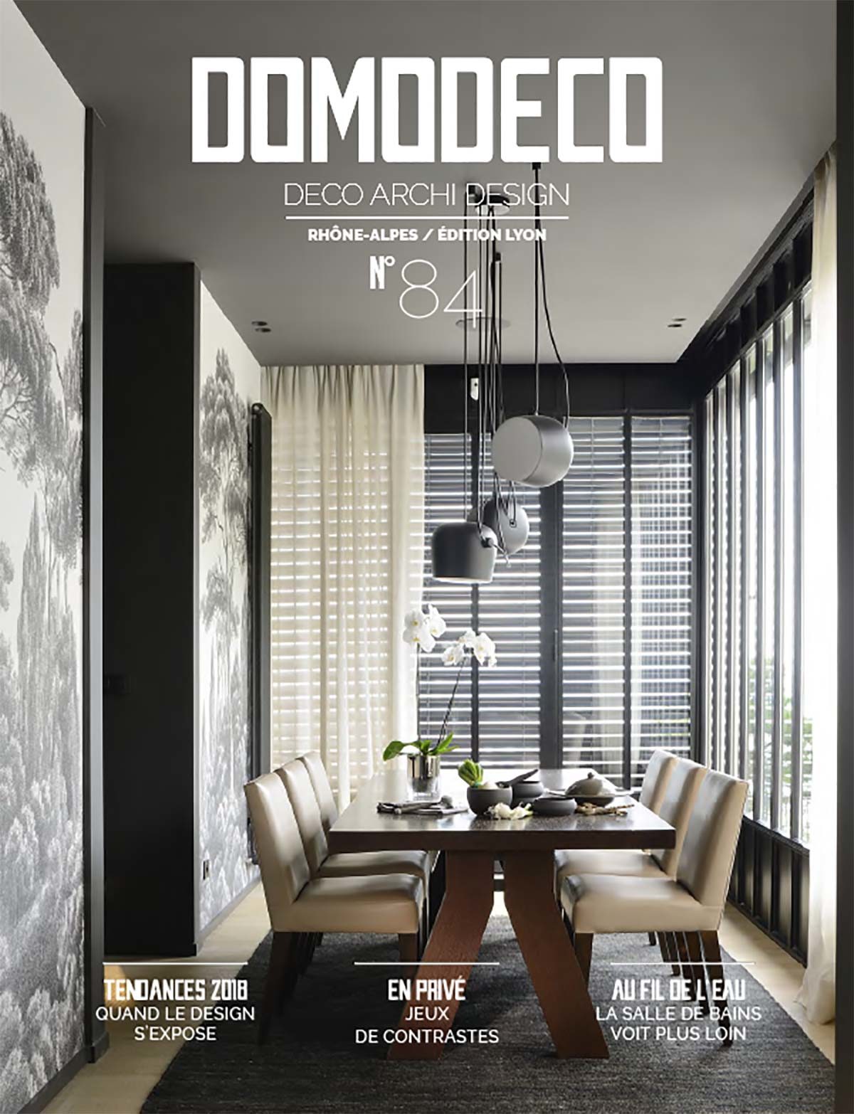 Parution presse Domodeco, octobre 2018. Claude Cartier décoration architecte d'intérieur à Lyon