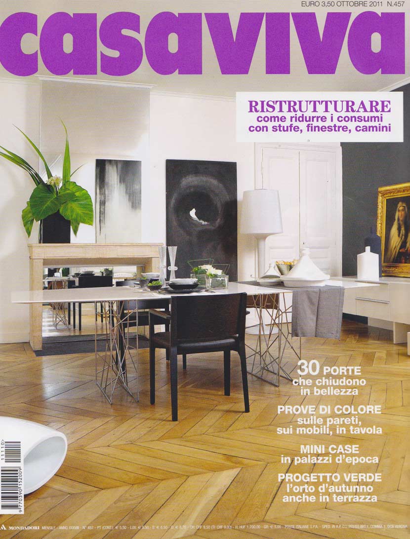 Parution presse CASAVIVA 2011 Claude Cartier décoration architecte d'intérieur à Lyon.