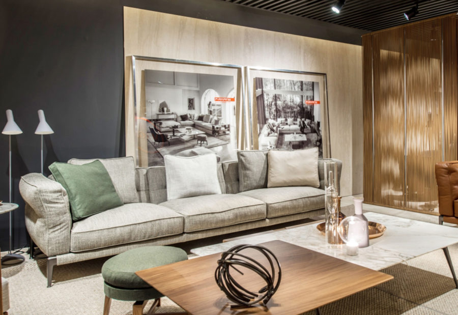 Claude Cartier décoration architecte d'intérieur Lyon, canapé Adda de la marque Flexform