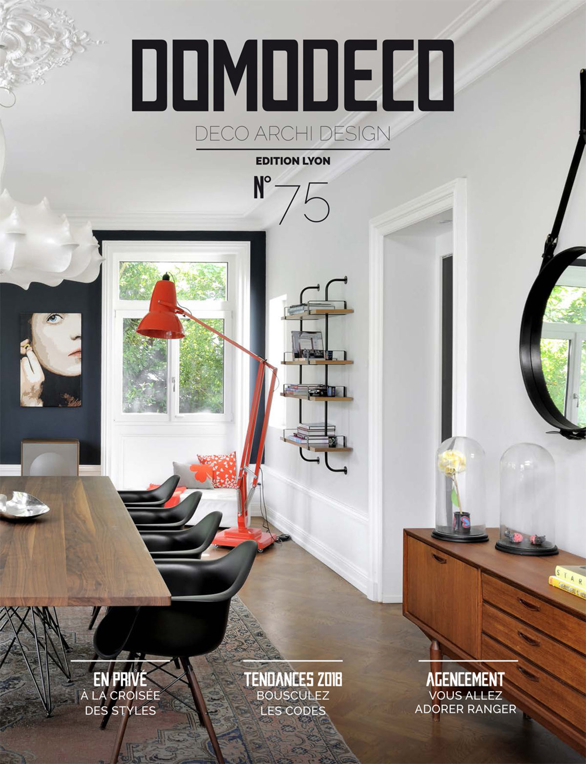 Parution presse DOMODECO 2017 Claude Cartier décoration architecte d'intérieur à Lyon.