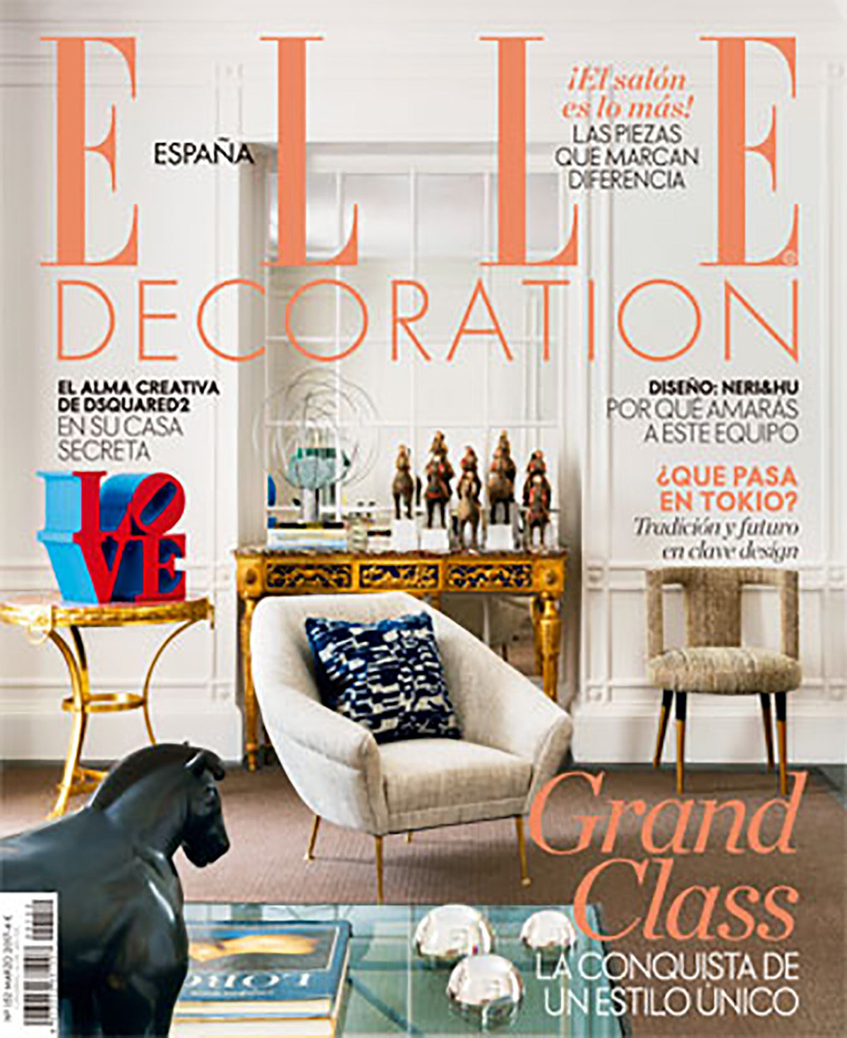 Parution presse ELLE DECORATION 2017 Claude Cartier décoration architecte d'intérieur à Lyon.
