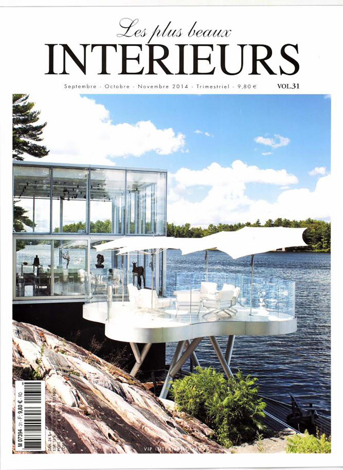 Parution presse LES PLUS BEAUX INTERIEURS 2014 Claude Cartier décoration architecte d'intérieur à Lyon.