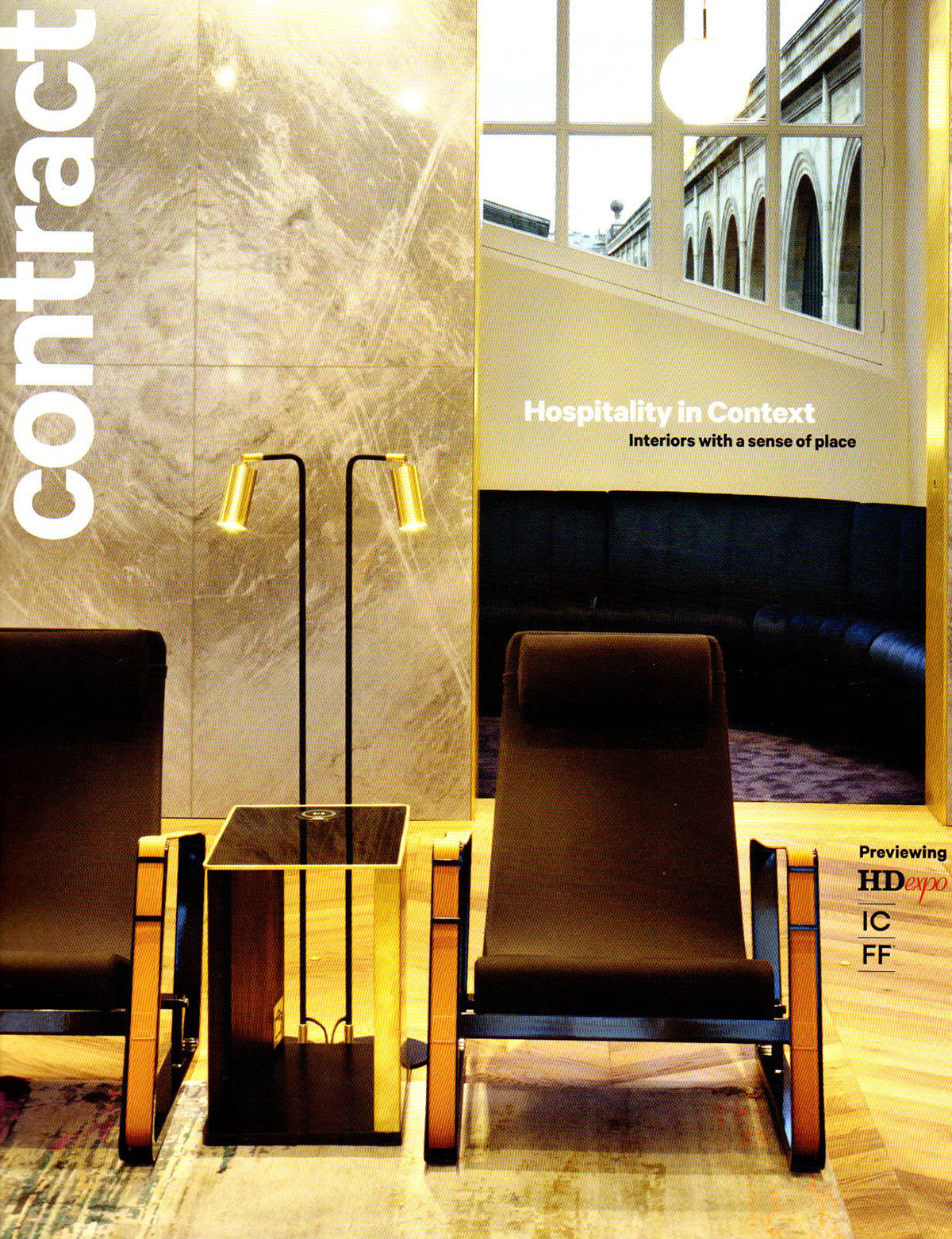 Parution presse CONTRACT MAGAZINE 2017 Claude Cartier décoration architecte d'intérieur à Lyon.