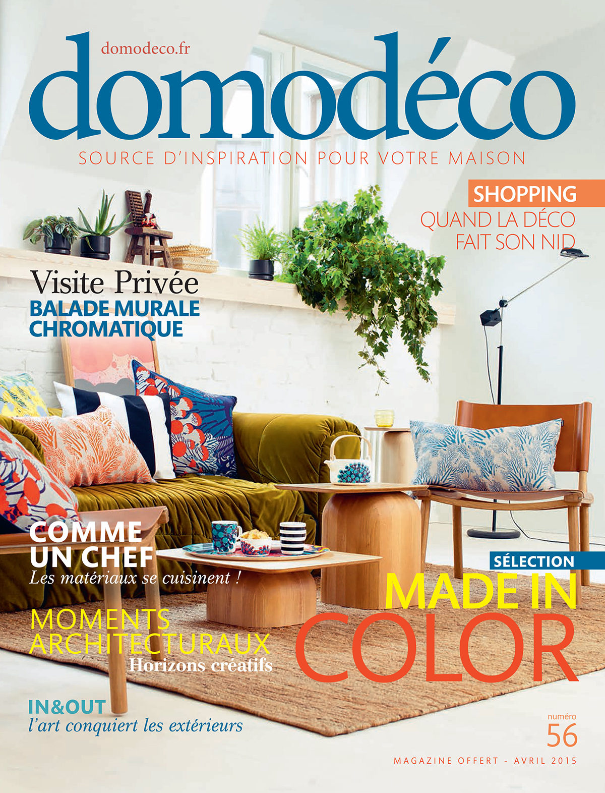 Parution presse DOMODECO 2015 Claude Cartier décoration architecte d'intérieur à Lyon.