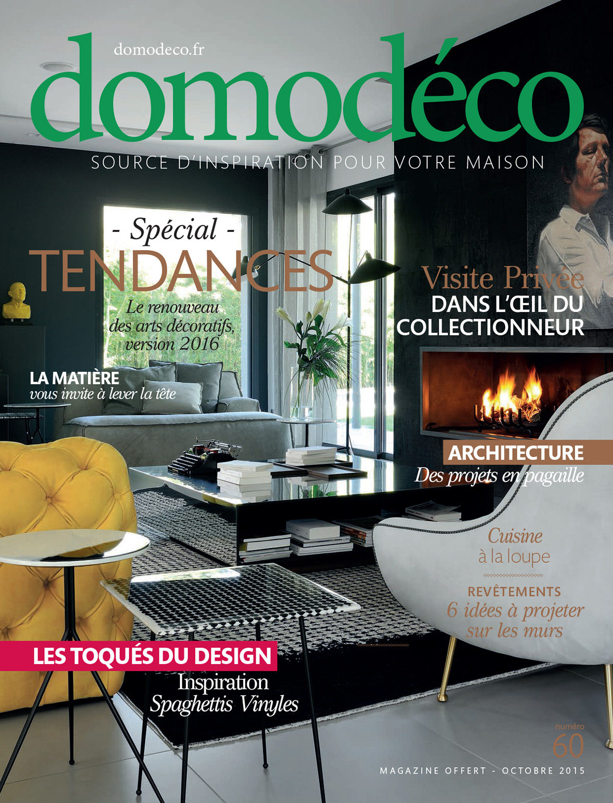 Parution presse DOMODECO 2015 Claude Cartier décoration architecte d'intérieur à Lyon.