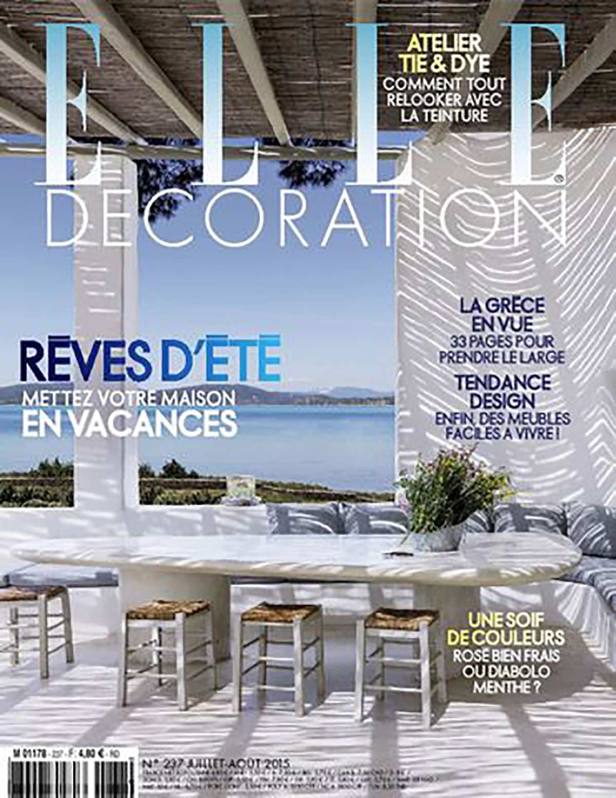 Parution presse ELLE DÉCORATION 2015 Claude Cartier décoration architecte d'intérieur à Lyon.