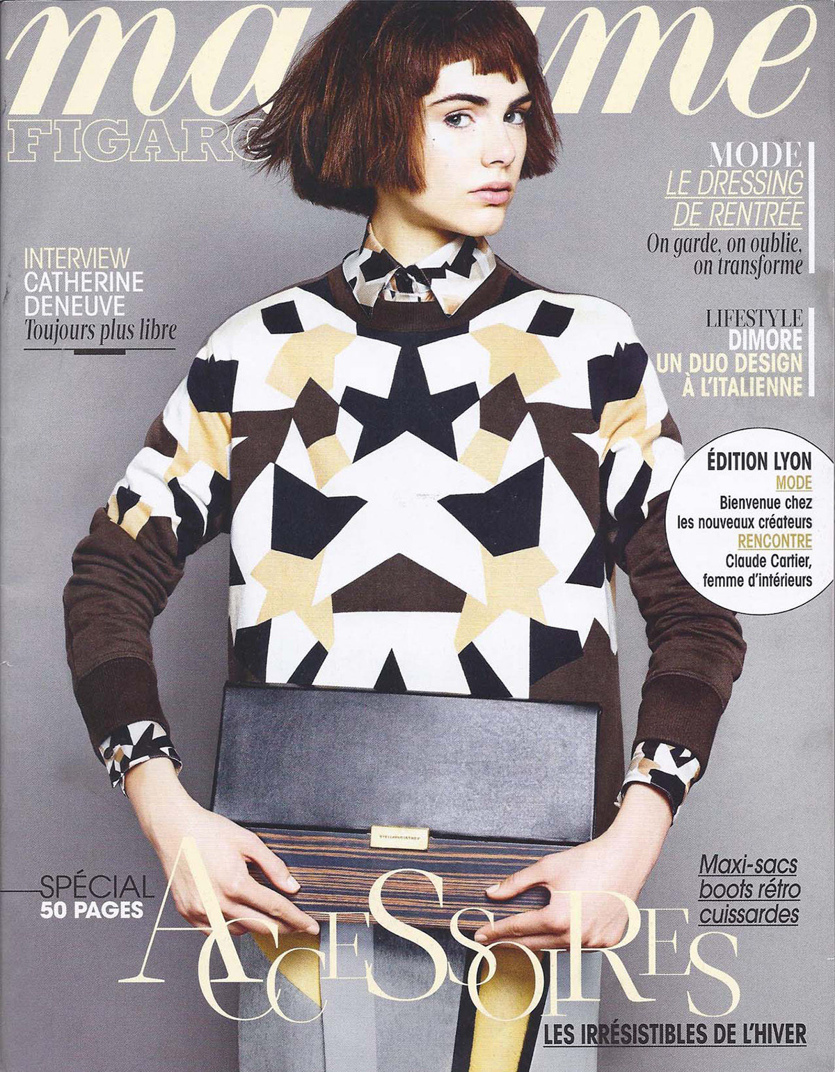 Parution presse MADAME FIGARO 2013 Claude Cartier décoration architecte d'intérieur à Lyon.