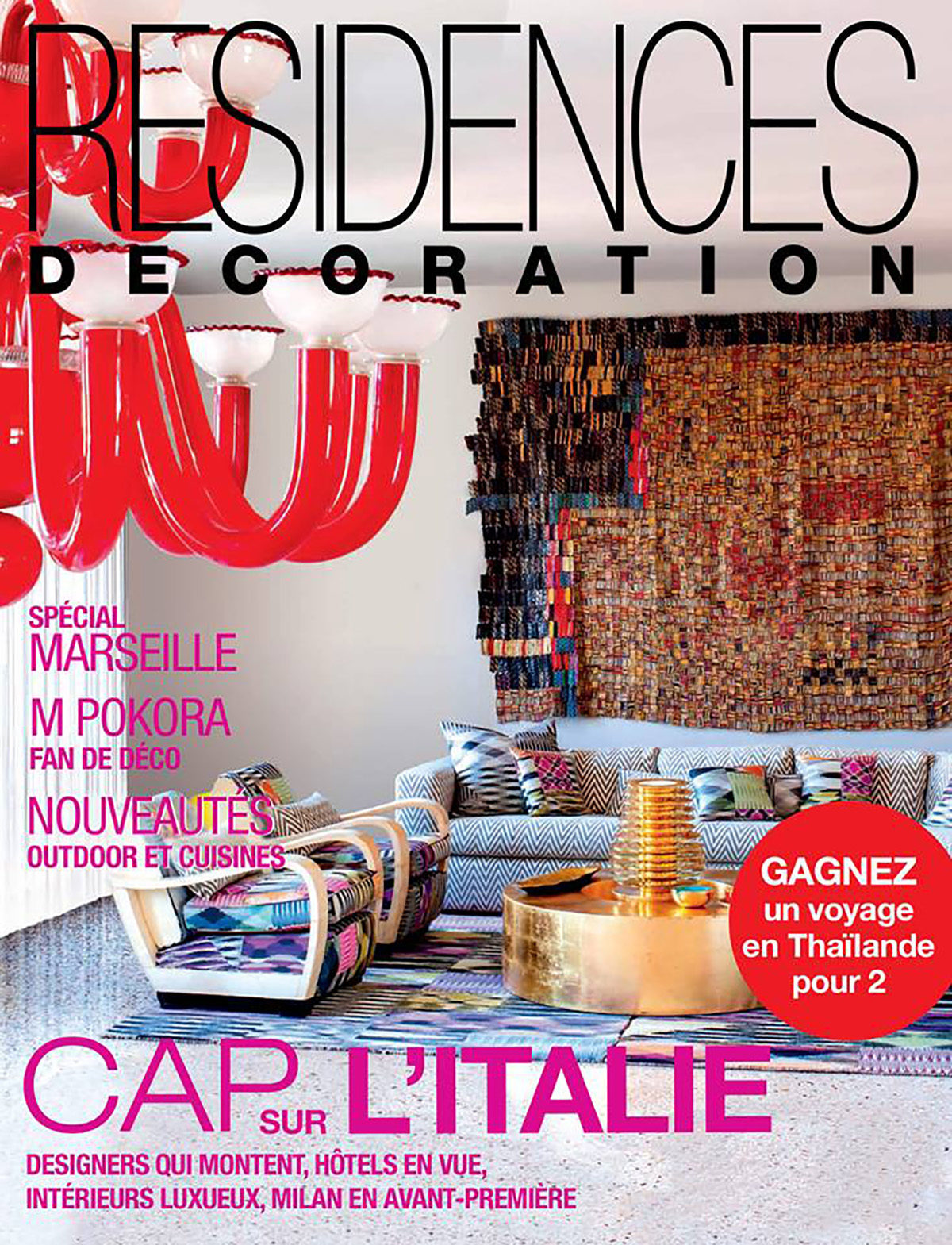 Parution presse RÉSIDENCES DÉCORATION 2015 Claude Cartier décoration architecte d'intérieur à Lyon.