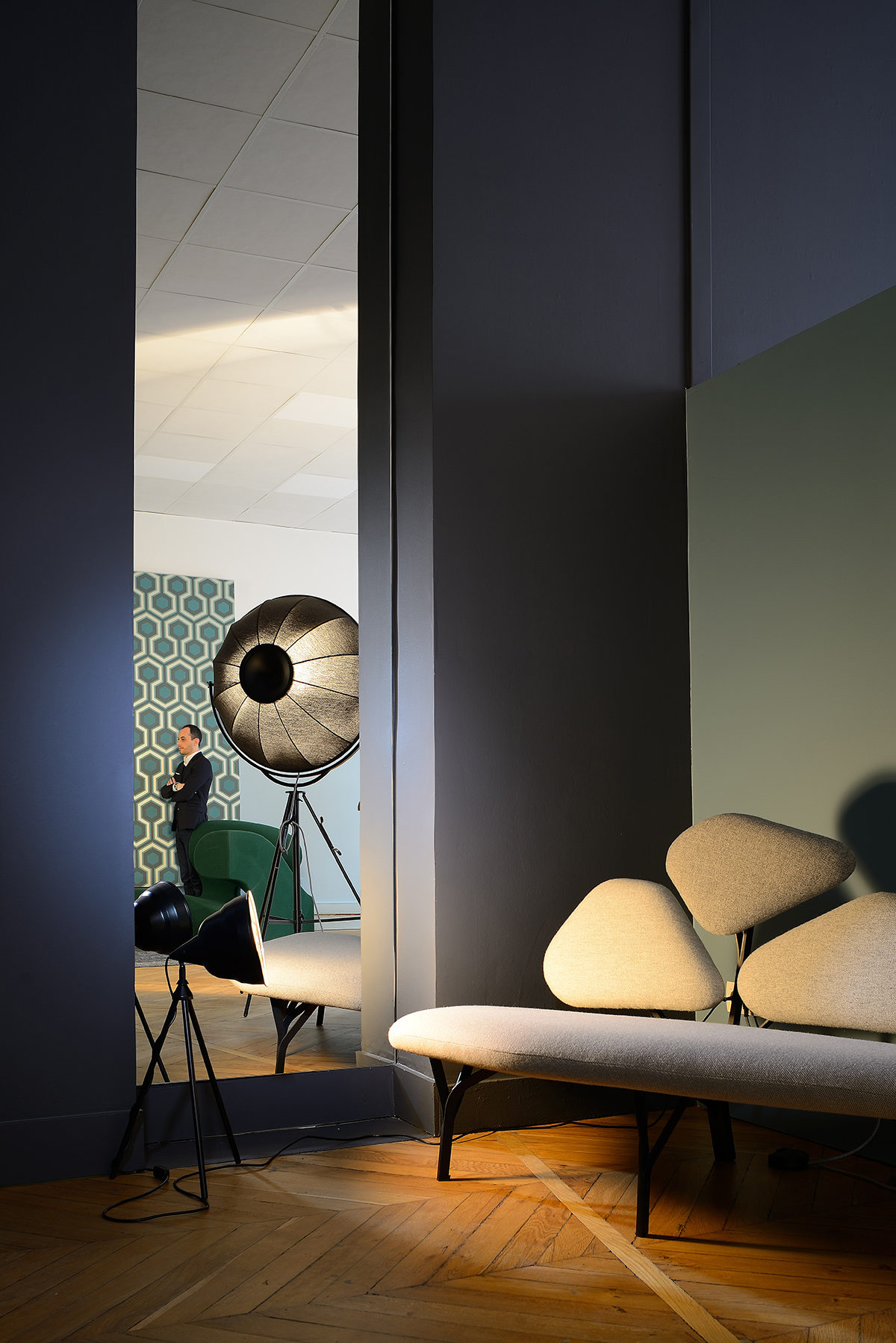 Réalisation bureau. Claude Cartier décoration architecte d'intérieur à Lyon.