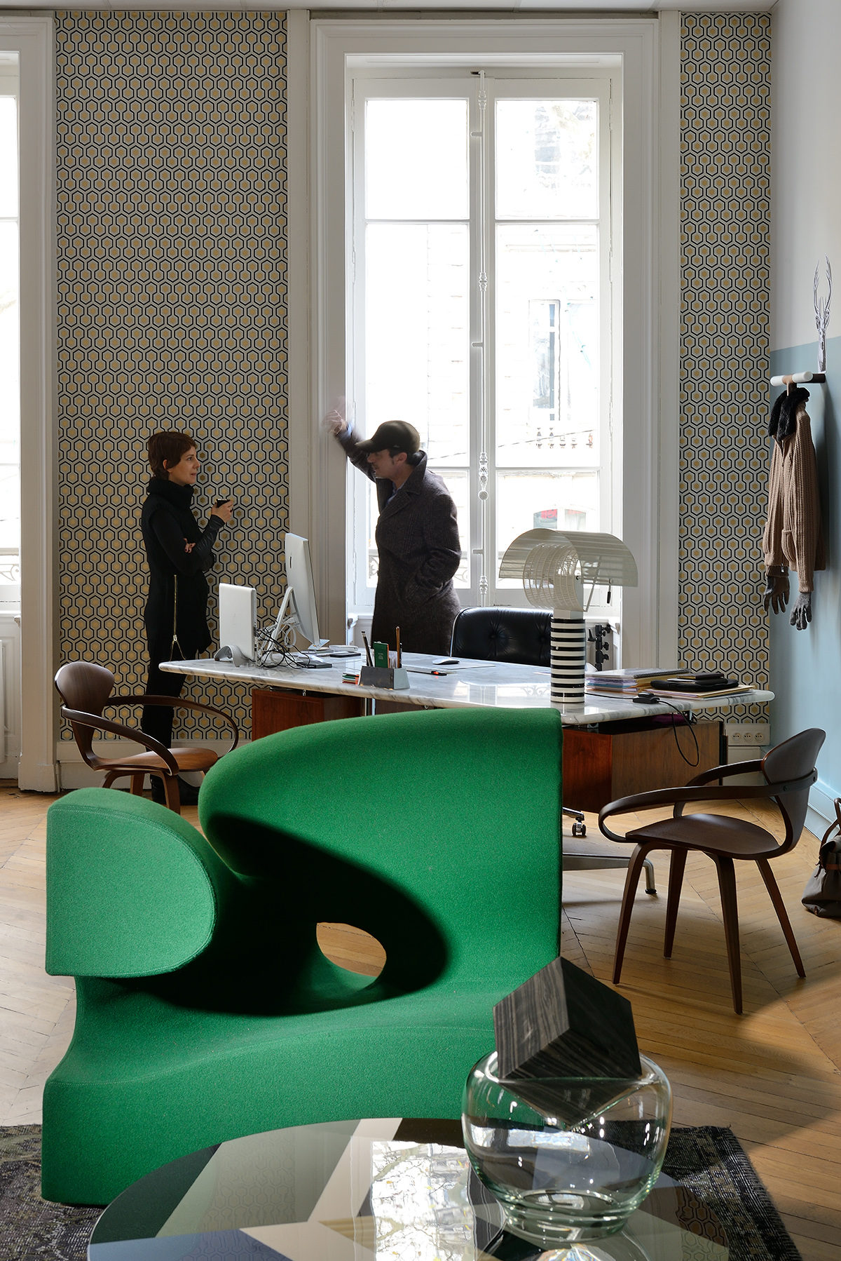 Réalisation bureau. Claude Cartier décoration architecte d'intérieur à Lyon.