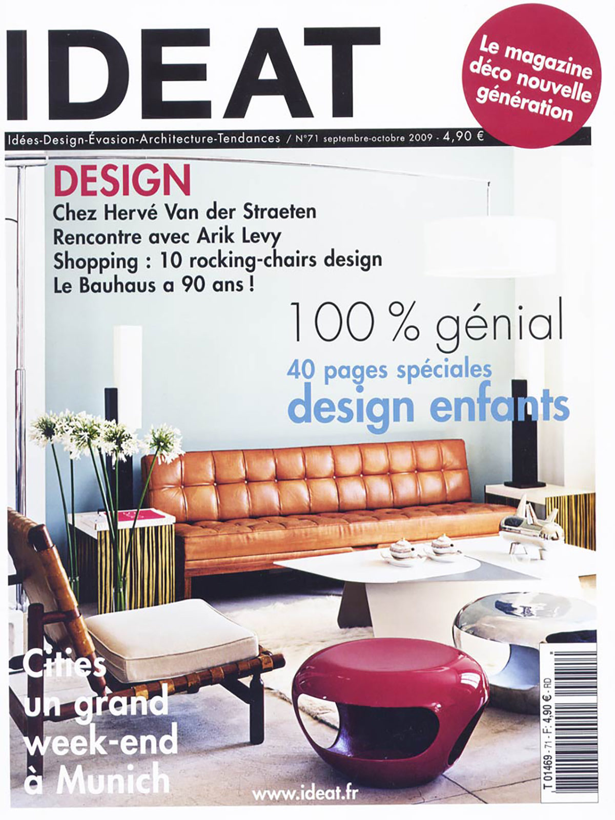 Parution presse IDEAT 2009 Claude Cartier décoration architecte d'intérieur à Lyon.