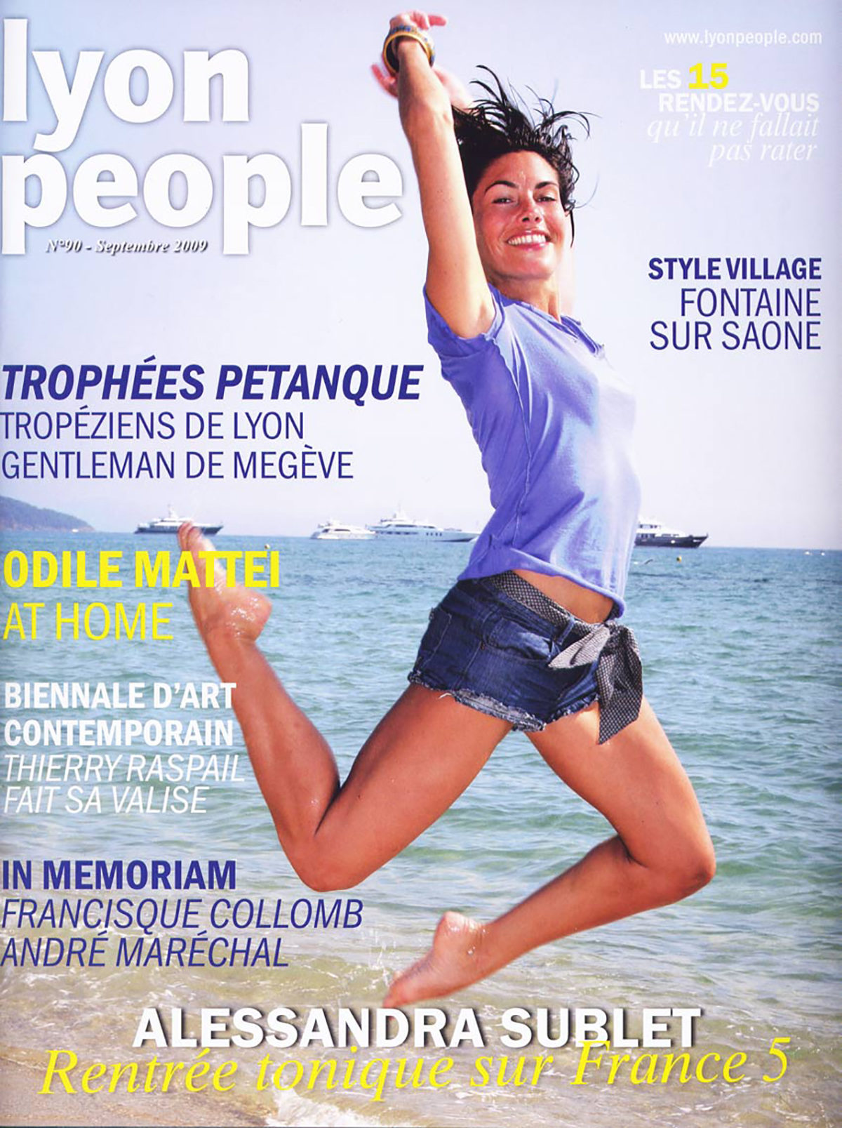 Parution presse LYON PEOPLE 2009 Claude Cartier décoration architecte d'intérieur à Lyon.