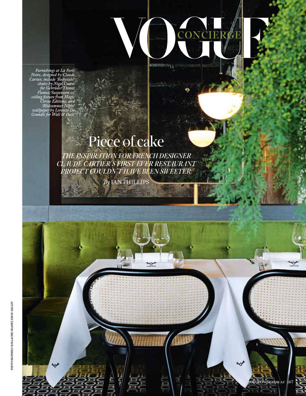 Parution presse VOGUE 2017 Claude Cartier décoration architecte d'intérieur à Lyon.