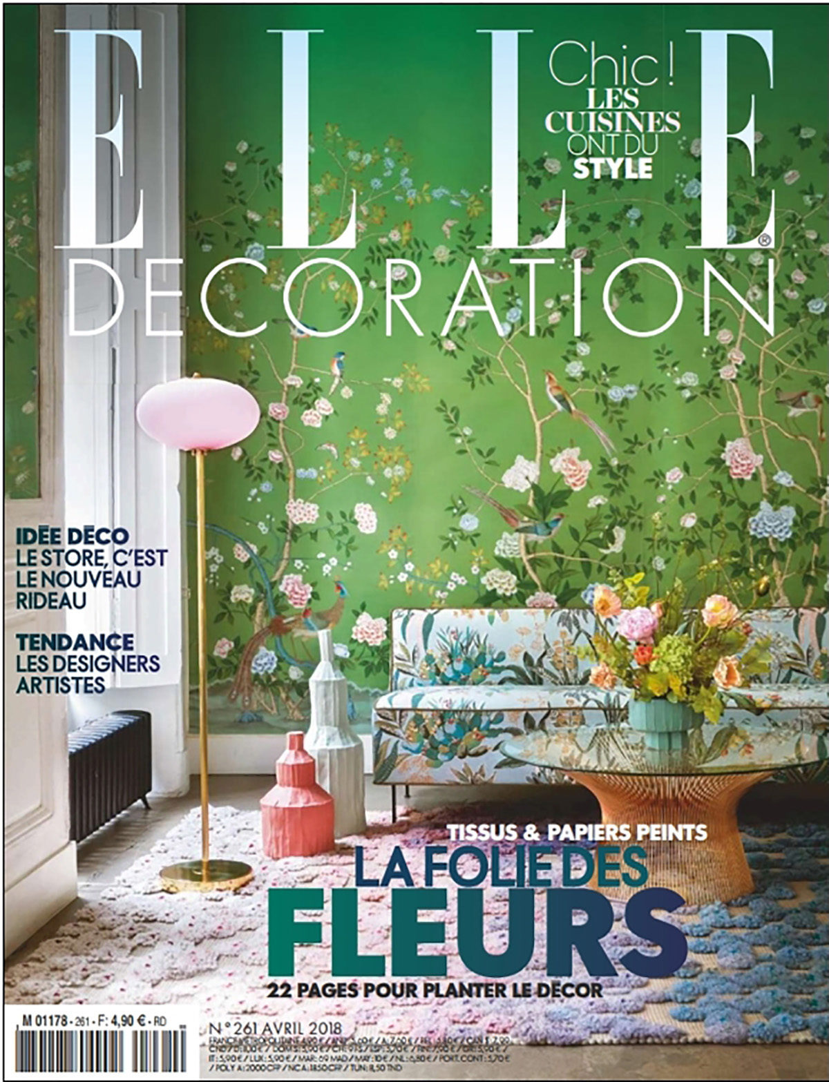Parution presse ELLE DECORATION mars 2018 Claude Cartier décoration architecte d'intérieur à Lyon.