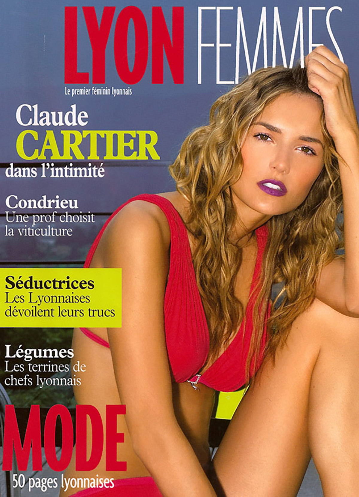 Parution presse LYON FEMMES 2008 Claude Cartier décoration architecte d'intérieur à Lyon.