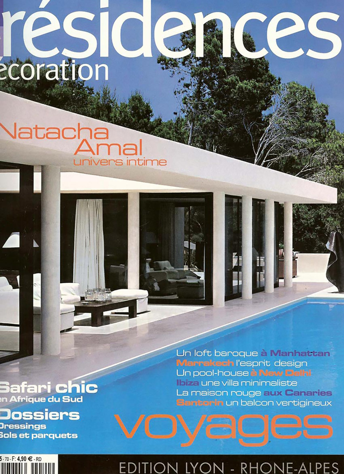 Parution presse RÉSIDENCES DÉCORATION 2006 Claude Cartier décoration architecte d'intérieur à Lyon.