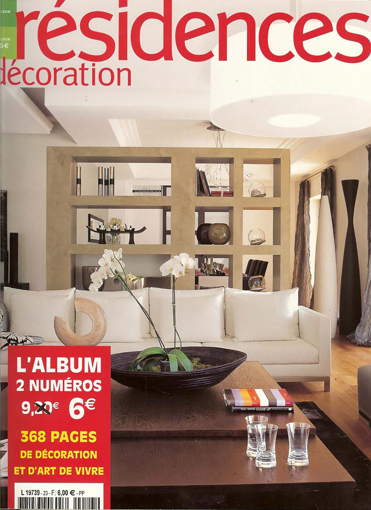 Parution presse RÉSIDENCES DÉCORATION 2004 Claude Cartier décoration architecte d'intérieur à Lyon.