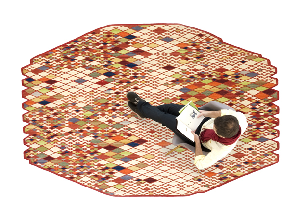 Tapis Losanges II par les Bouroullec pour Nani Marquina. Actualité Claude Cartier décoration architecte d'intérieur à Lyon.